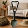 Fitto Compact Foldable Shovel with Green Handle and Triangular Blade for Outdoor Activities