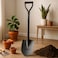 Fitto Metal Shovel with Flat Pointed Blade and Long Handle for Digging and Moving Soil