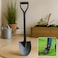 Fitto Metal Shovel with Flat Pointed Blade and Long Handle for Digging and Moving Soil