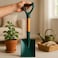 Fitto Small Garden Shovel with Green Metal Blade and Wooden Handle