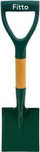 Fitto Small Garden Shovel with Green Metal Blade and Wooden Handle