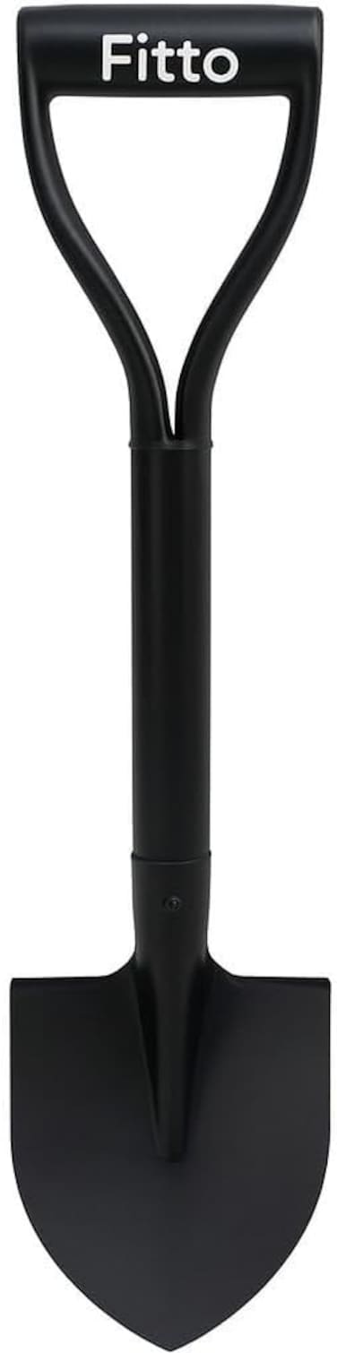 Fitto Black Metal Blade Shovel with Sturdy Handle and D-Grip