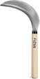 Fitto Hand-Held Gardening Tool with Curved Blade and Wooden Handle