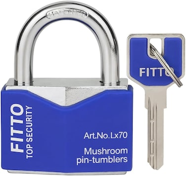Fitto Rarlux 20mm Padlock with Hardened Steel Shackle and Precision Pin Tumbler