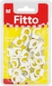 Fitto White Plastic Hooks for Hanging Items - 12 Pack