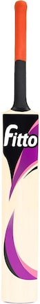 Fitto Visiion 1000 Cricket Bat - Wooden Blade, Black &amp; Pink Design, Grip Handle