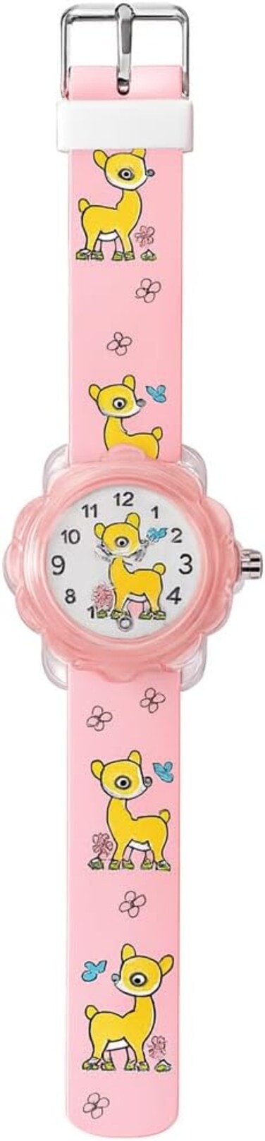 Fitto 3D Cute Cartoon Toy Silicone Band Wristwatch - Light Pink