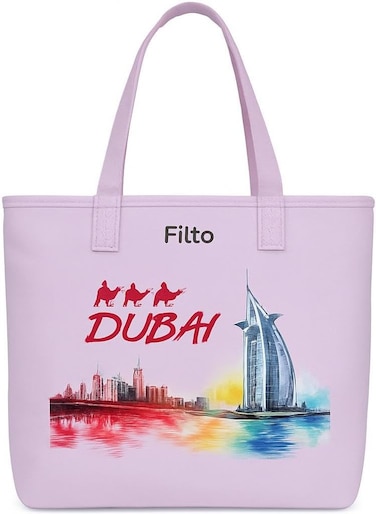 Fitto Eco-Friendly Dubai Purple Canvas Tote Bag with Durable Handles