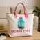 Fitto Eco-Friendly Dubai Pink Canvas Tote Bag with Durable Handles