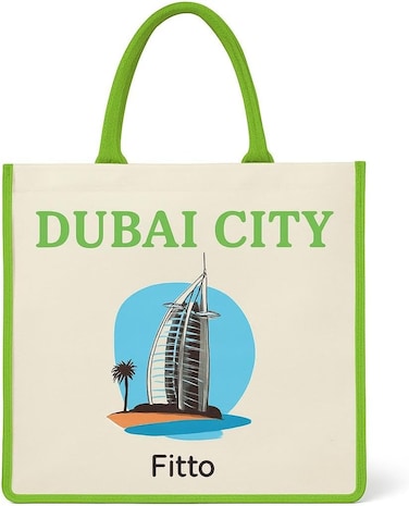 Fitto Eco-Friendly Dubai Canvas Tote Bag with Handles – Durable and Stylish
