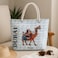 Fitto Dubai Camel Canvas Printed Tote Bag – Durable, Eco-Friendly, Blue