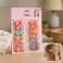 Fitto Multicolor Tic-Tac Hair Clip &amp; Rubber Band Set, Pack of 8