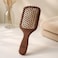 Fitto Wooden Paddle Hair Brush for Smooth Detangling, Eco-Friendly Design for Men and Women, Brown