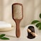 Fitto Wooden Paddle Hair Brush for Smooth Detangling, Eco-Friendly Design for Men and Women, Brown