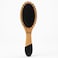 Fitto Oval Shaped Wooden Hair Brush for Men and Women, Travel Friendly, Brown