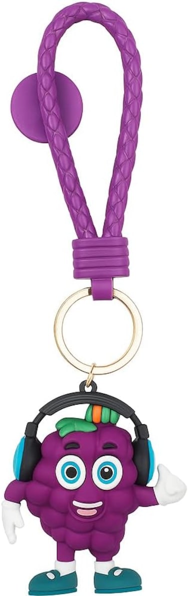 Fitto Grape Fruit 3D Doll Car Keychain - Purple