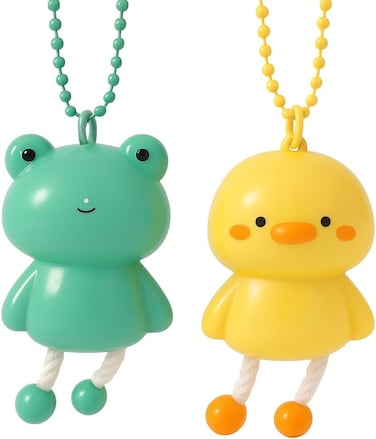 Fitto Plastic Key Chain Animal Series - Frog and Baby Chick, Pack of 2