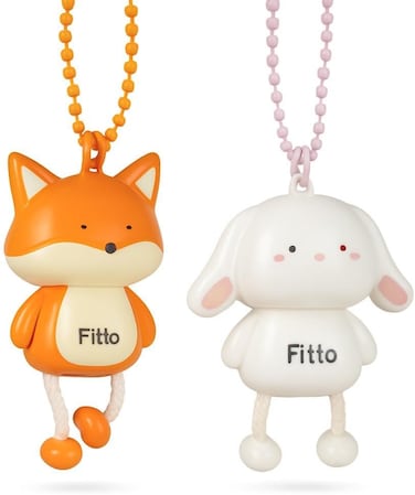 Fitto Plastic Key Chain Animal Series - Fox and Rabbit, Pack of 2