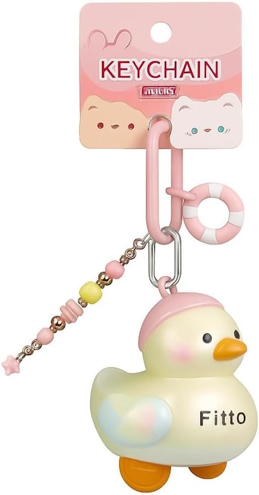 Fitto Duck 3D Doll Car Keychain - Gold