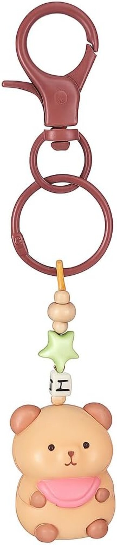 Fitto Cat 3D Doll Car Keychain - Brown