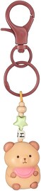 Fitto Cat 3D Doll Car Keychain - Brown