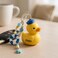 Fitto Duck 3D Doll Car Keychain - Yellow Cute Accessory for Keys and Bags