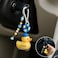 Fitto Duck 3D Doll Car Keychain - Yellow Cute Accessory for Keys and Bags