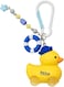Fitto Duck 3D Doll Car Keychain - Yellow Cute Accessory for Keys and Bags