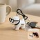 Fitto Funny Dog Keychain with Glasses - White Silicone Accessory
