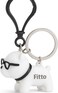 Fitto Funny Dog Keychain with Glasses - White Silicone Accessory