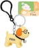 Fitto Silicone Keychain - Funny Dog with Glasses, Yellow