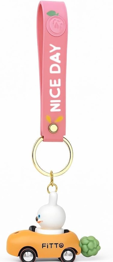 Fitto Cute Orange Animal Car Keychain