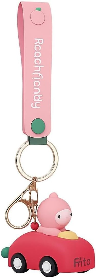 Fitto Cute Animal Car Keychain - Red