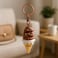 Fitto Creative Ice Cream Keychain - PVC & Rubber, Brown
