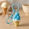 Fitto Creative Ice Cream Keychain - PVC &amp; Rubber, Blue