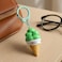 Fitto Creative Ice Cream Keychain - PVC & Rubber, Green