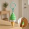 Fitto Creative Ice Cream Keychain - PVC & Rubber, Green