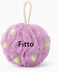 Fitto Bath Sponge Round Loofah - Body Wash Puff & Scrubber in Assorted Colors