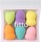 Fitto 6pcs Round Makeup Sponge Powder Puffs, Assorted Colors for Flawless Application