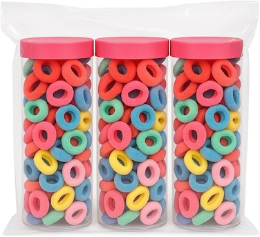 Fitto Multicolour Hair Rubber Bands for Versatile Styling, Pack of 3 , 150+ bands