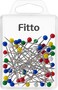 Fitto Sewing Pins for Fabric, Straight Pins with Colored Ball Glass Heads