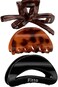 Fitto 3 Pack Medium Hair Claw Clips, Mixed Styles, Assorted Colors