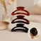 Fitto High Grip Geometric D Shape Hair Clutcher Clip Set of 3 for Women
