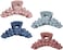 Fitto Multicoloured Hair Clips for Women, Pack of 4, Assorted Colors