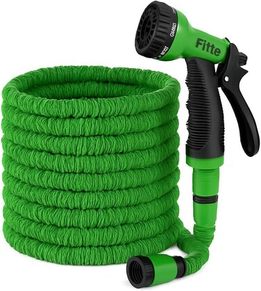 Fitto 50 Ft Expandable Hose Pipe with Nozzle and Spray Gun for Garden and Vehicle Washing