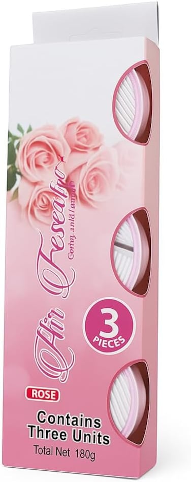 Fitto Car Air Freshener Rose Scent Pack of 3 Long Lasting Hanging Perfume for Car Interior