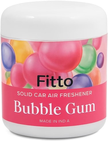 Fitto Solid Car Air Freshener Bubble gum Scent, Long Lasting Gel Odor Eliminator for Car Interior and Dashboard, 200gms