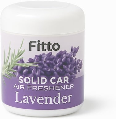 Fitto Solid Car Air Freshener Lavender Scent, Long Lasting Gel Odor Eliminator for Car Interior and Dashboard, 200gms