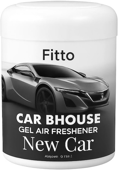 Fitto Solid Car Air Freshener New car Scent, Long Lasting Gel Odor Eliminator for Car Interior and Dashboard, 200gms