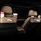 Fitto Car Headrest Organizer Dual Cup Holders Tissue Box Storage Backseat Accessory for Car Interior